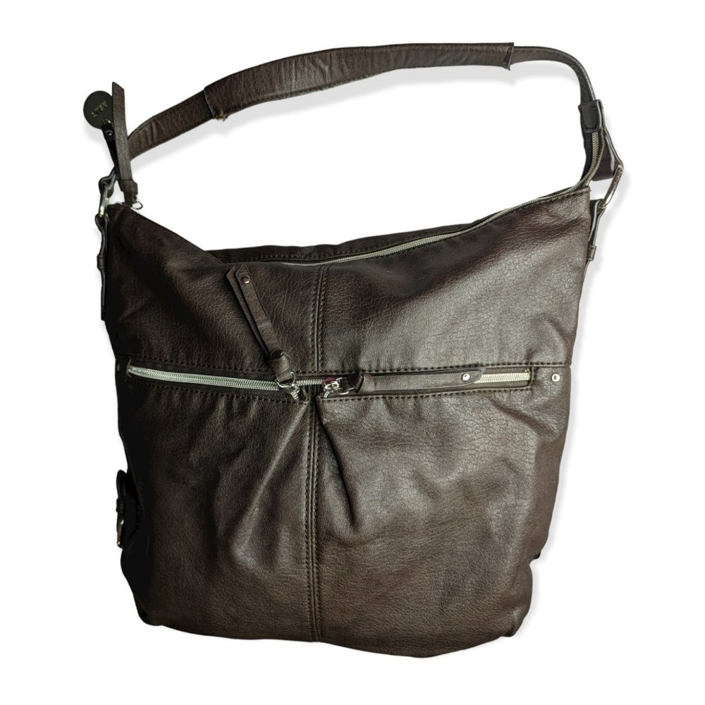 Relic Brown Faux Leather Shoulder Bag